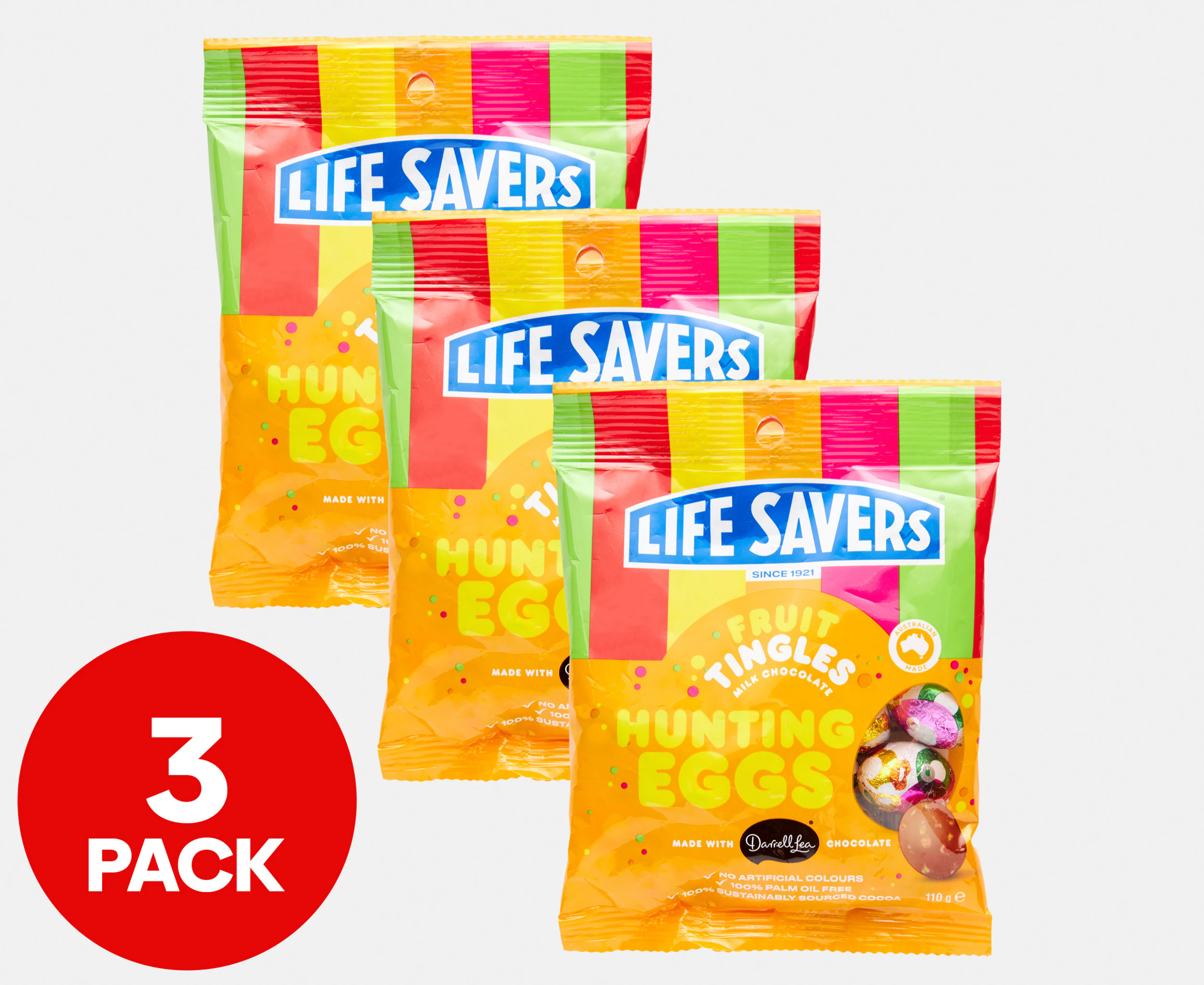 3 x Life Savers Easter Hunting Eggs Fruit Tingles 110g