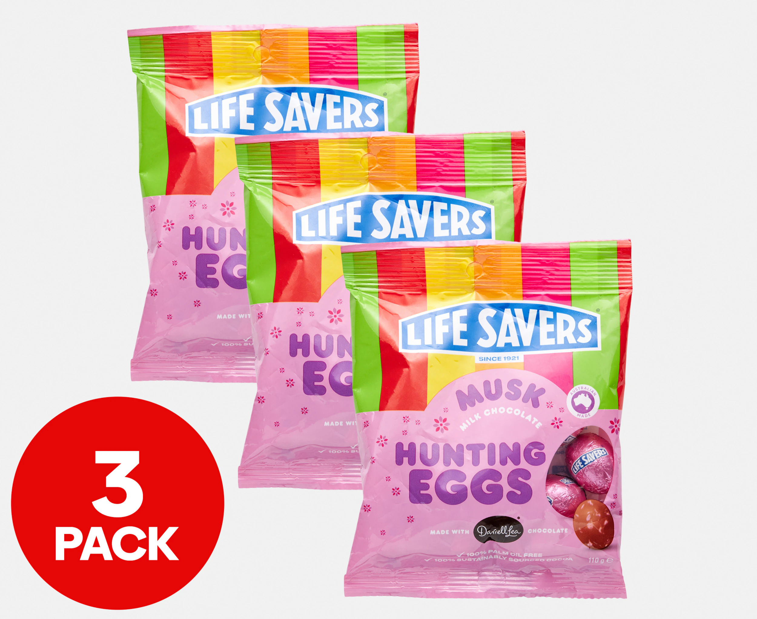 3 x Life Savers Easter Hunting Eggs Musk 110g