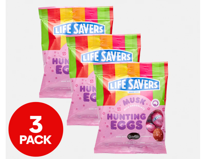 3 x Life Savers Easter Hunting Eggs Musk 110g