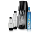SodaStream Spirit Mega Pack 60L Sparkling Water/Soda Drink Maker w/ Bottles BLK