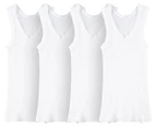 Bonds Baby Vest 4-Pack - White