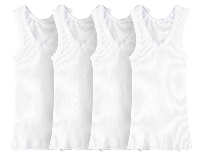 Bonds Baby Vest 4-Pack - White