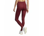 adidas Womens Optime Ribbed High Rise 7/8 Tights - Red