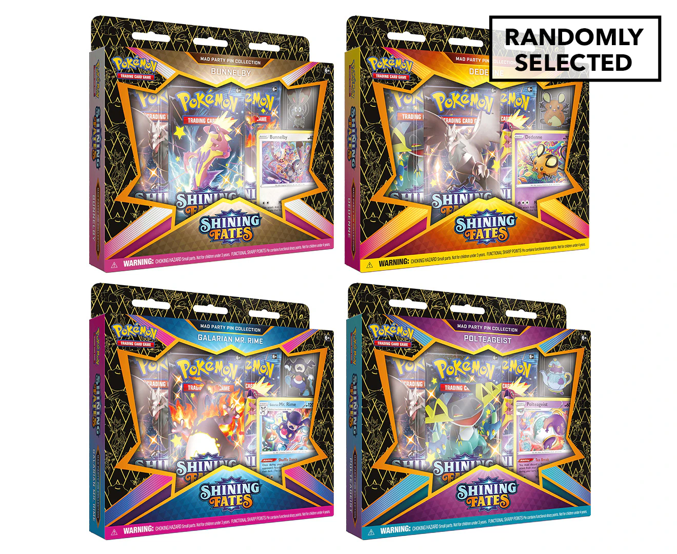 Pokemon TCG: Sword & Shield - Shining Fates Mad Party Pin Collection (Assorted)