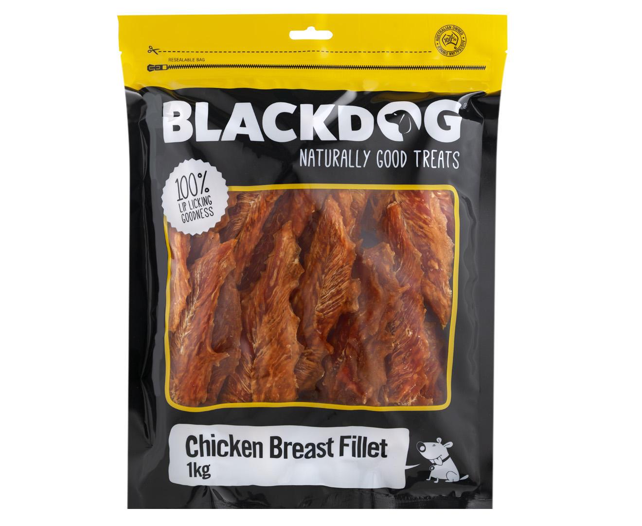 Blackdog Chicken Breast Fillet Dog Treats 1kg | Catch.com.au