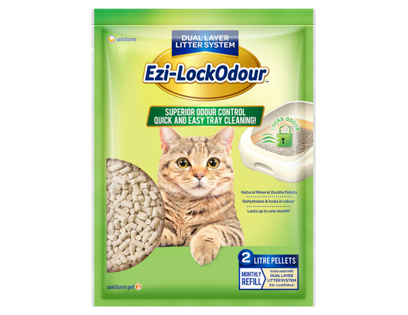 Ezi-LockOdour Litter System Natural Mineral Zeolite Pellets Cat Litter 2L