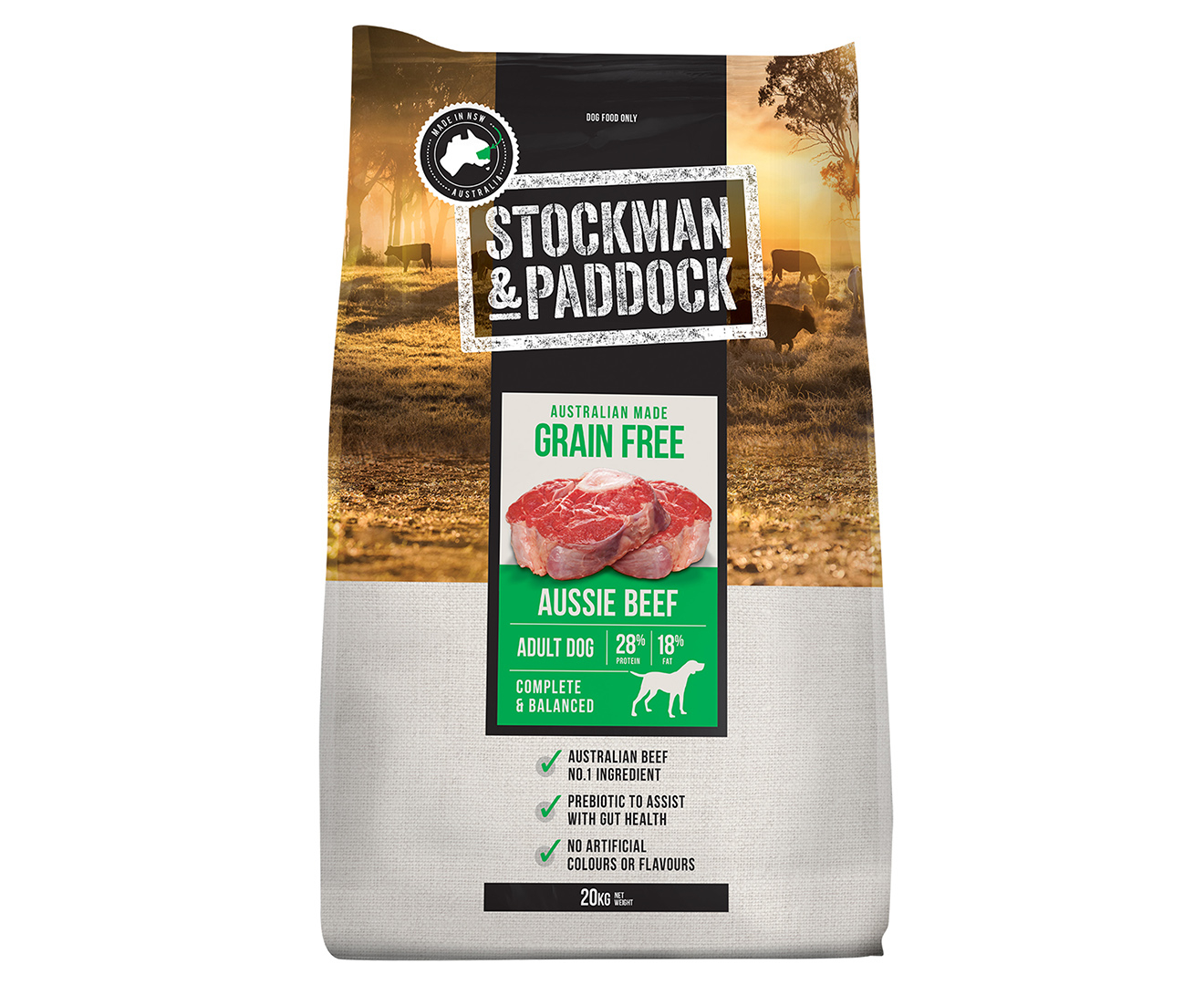 Stockman Paddock Grain Free Dog Food Beef 20kg Catch .au