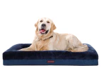 Paws & Claws 103x76cm Winston Orthopedic Foam Walled Pet Bed - Navy