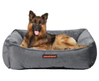Paws & Claws Large 90x70cm Moscow Walled Pet Bed - Grey
