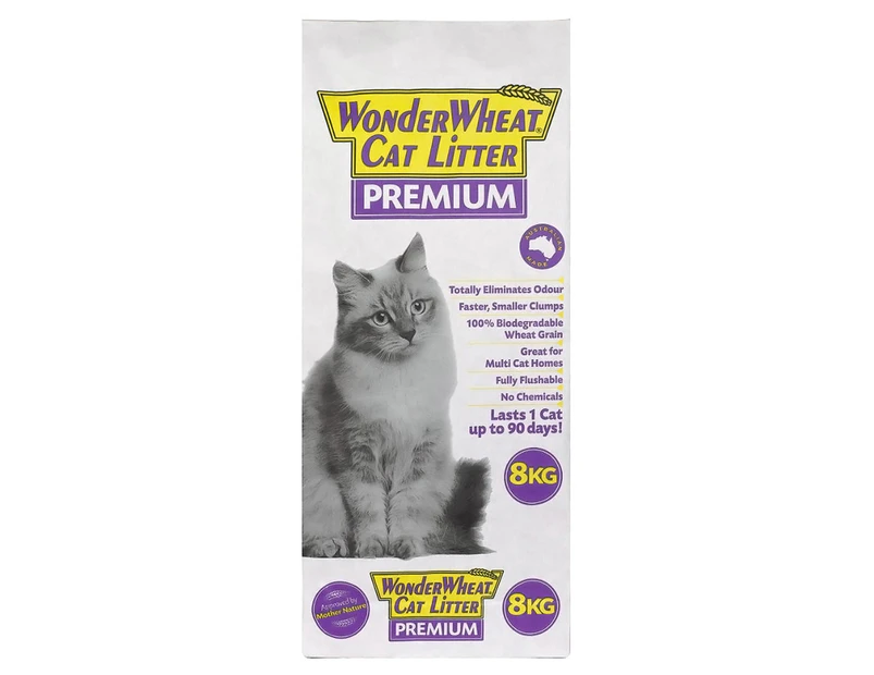 Wonder Wheat Premium Cat Litter 8kg