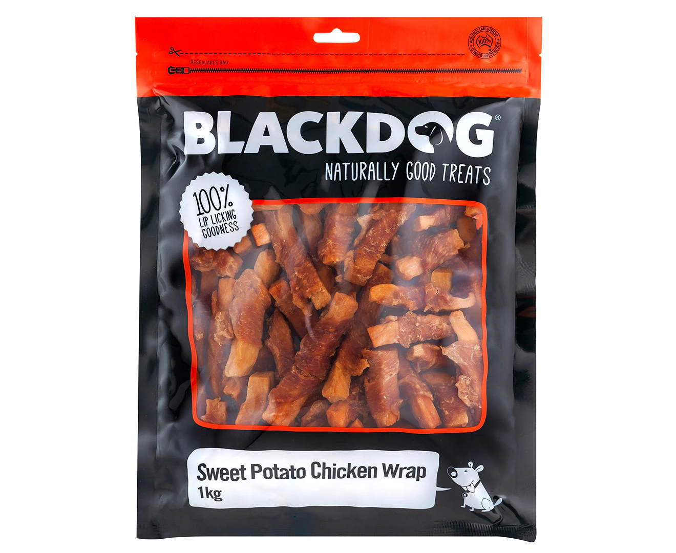 Blackdog Sweet Potato & Chicken Wrap Dog Treats 1kg