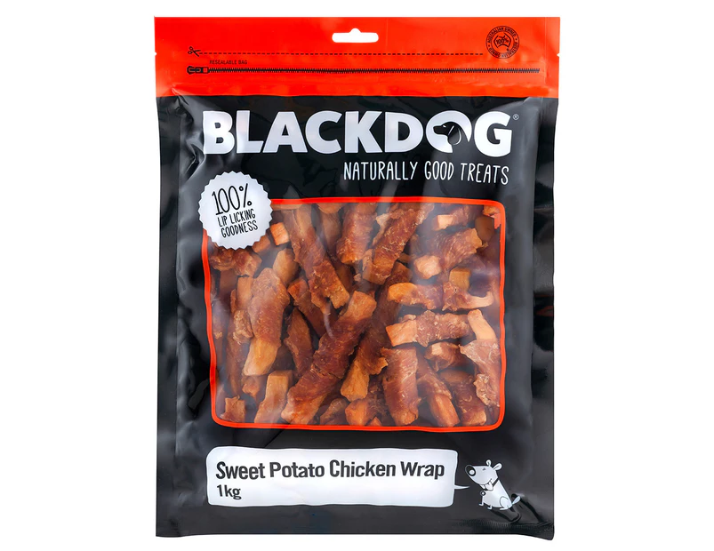 Blackdog Sweet Potato & Chicken Wrap Dog Treats 1kg