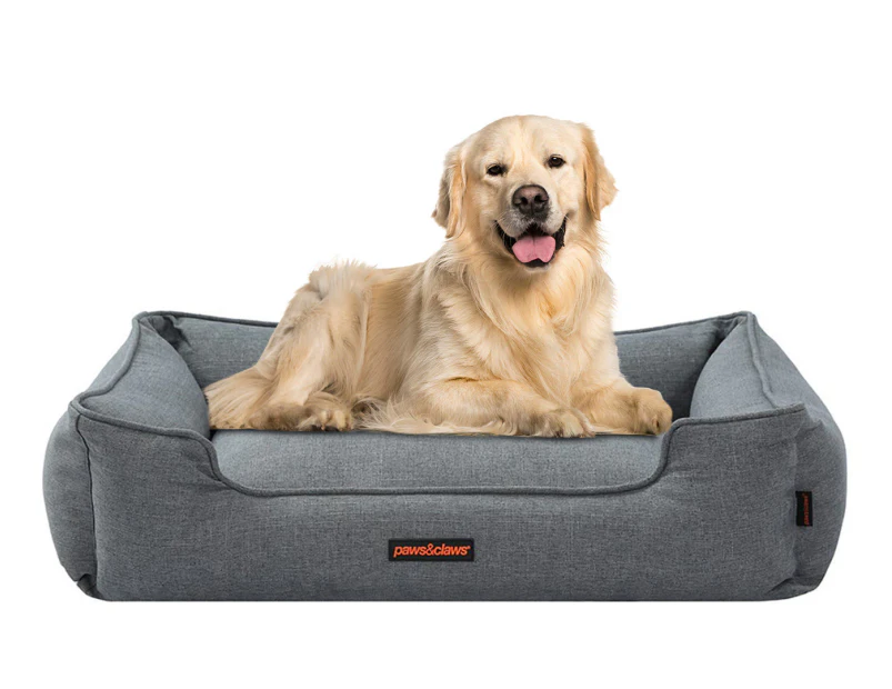 Paws & Claws Large Pia Walled Pet Bed - Grey