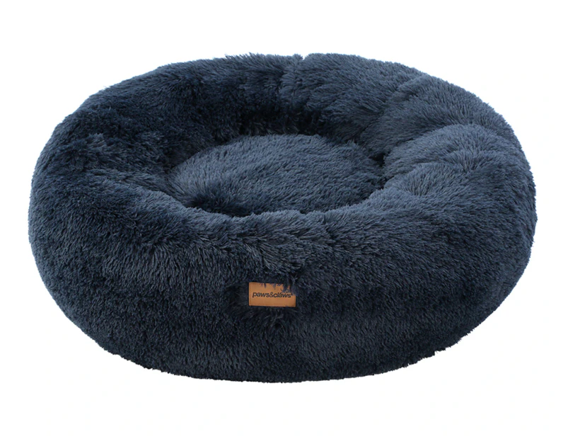 Paws & Claws 100x35cm Extra Large Calming Plush Bed - Navy