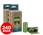 2 x 120pk Paws & Claws 22x32cm Pick-A-Poo Degradable Waste Bags Vanilla