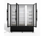 Skope BME1500N-A 3 Glass Door Display or Storage Fridge - Black/White
