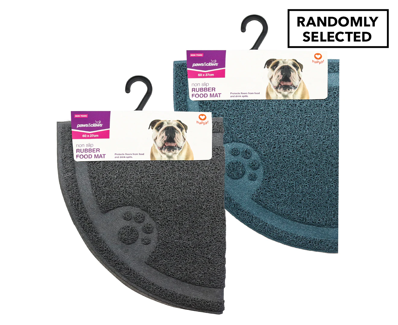 2 x Paws & Claws Non-Slip Rubber Mat