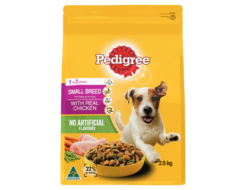 Pedigree Small Breed Adult Dry Dog Food Chicken 2.5kg