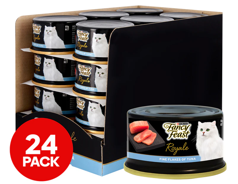 24 x Purina Fancy Feast Royale Fine Flakes of Tuna 85g