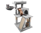 Paws & Claws Medium Cats By Clifton Cat Condo/Tree - Light Grey 80cm