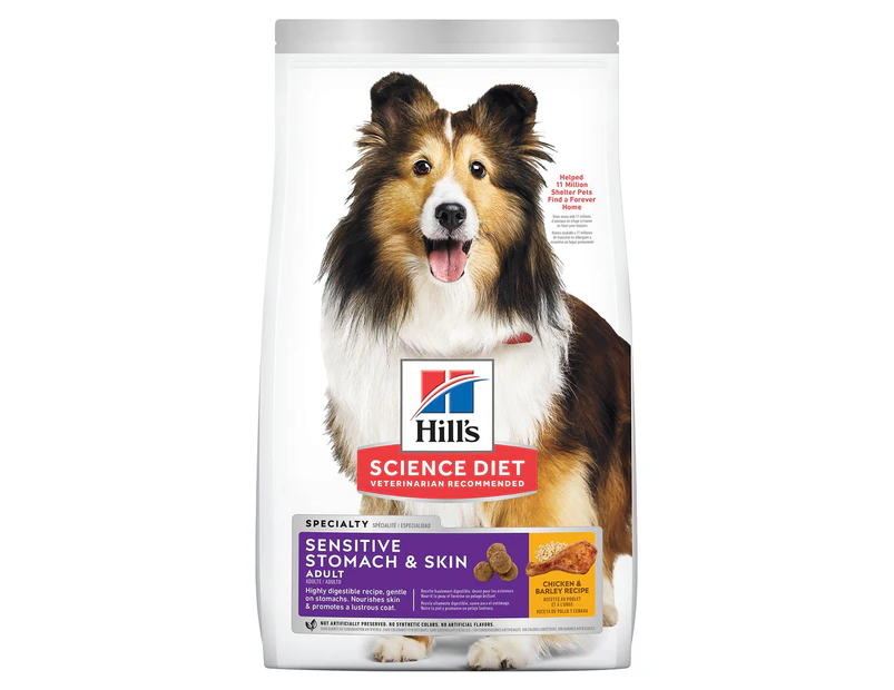 Hill's Science Diet Sensitive Stomach & Skin Adult Dog Food Chicken & Barley 12kg
