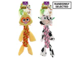 Paws & Claws 45cm Animal Kingdom Googly Farm Cow/Chicken Rope Dog Toy - Assorted (Randomly Selected)