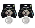 2 x Paws & Claws 7.5cm Eco Rope Knotted Ball