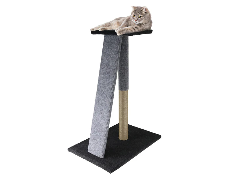 Paws & Claws Angled Scratching Post - Charcoal