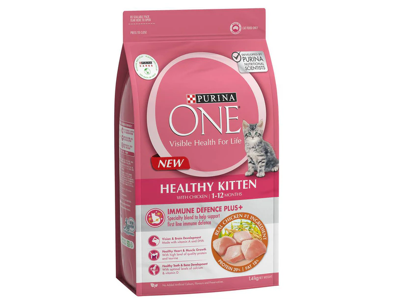 Purina One Healthy Kitten Dry Cat Food Chicken 1.4kg