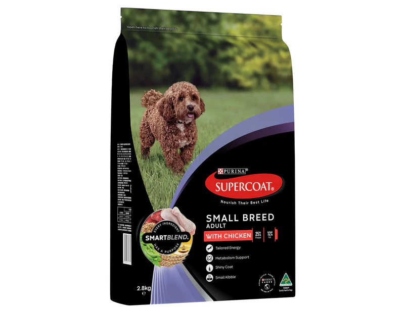 Supercoat SmartBlend Adult Small Breed Dry Dog Food Chicken 2.8kg