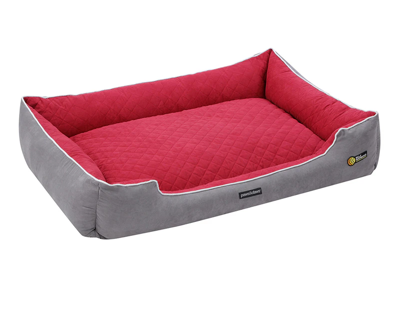 Paws & Claws Extra Large Self Warming Pet Bed - Red