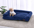 Charlie’s Ripley Corduroy Sofa Pet Bed - Navy