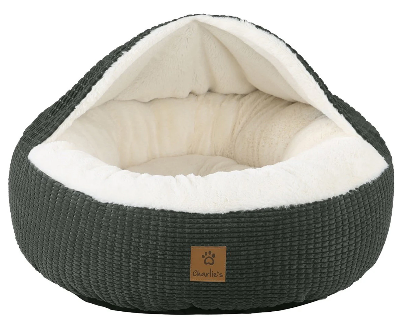 Charlie's Medium Hooded Pet Nest - Charcoal