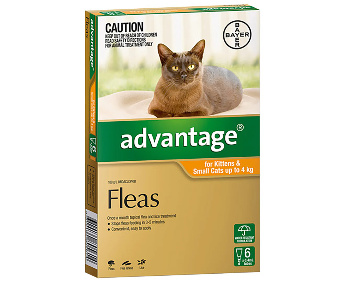 Advantage Flea Treatment For Cats 0-4kg 6pk