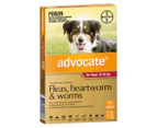 Advocate Fleas, Heartworm & Worms Treatment For Large Dogs 10-25kg 3pk