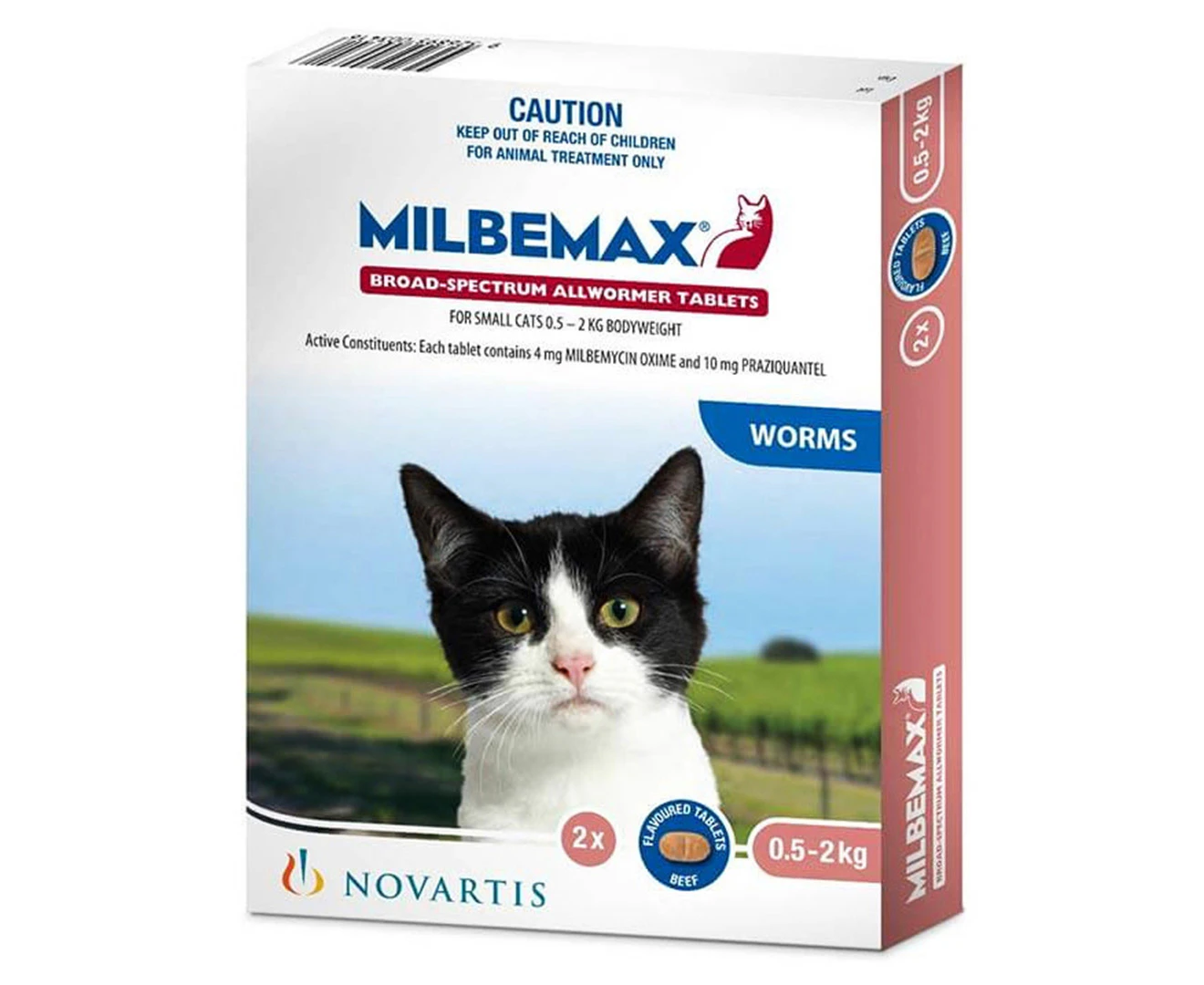 Milbemax All Wormer Beef-Flavoured Tablet for Small Cats & Kittens under 2kg - 2-Pack