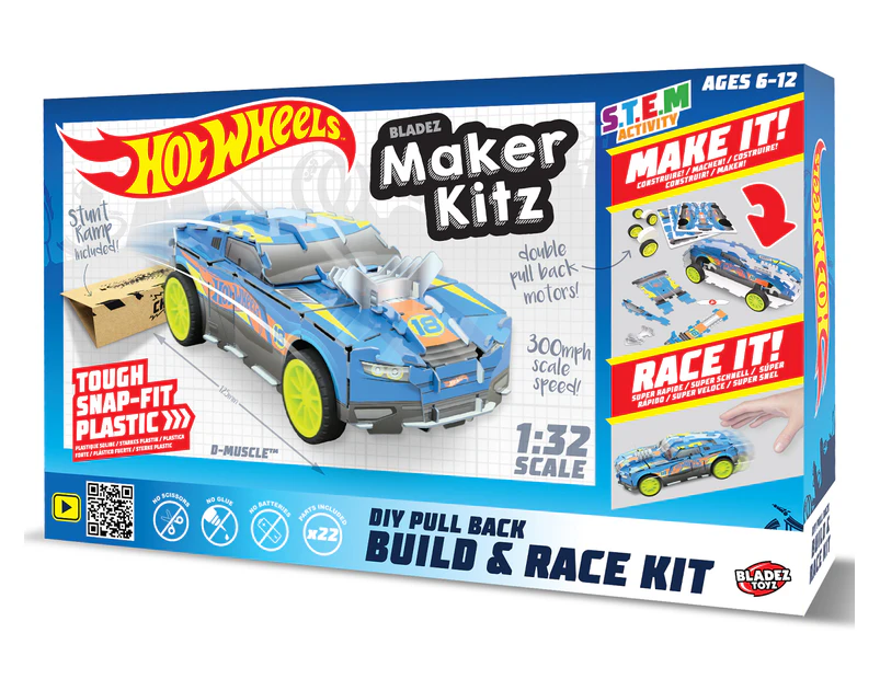 Hot Wheels Bladez Maker Kitz: DIY Pull Back Build & Race Kit