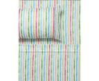 Happy Kids Multi Stripes Printed Microfibre Sheet Set King Single