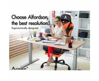 ALFORDSON Gaming Chair with Lumbar Massage Office Chair Black & Orange