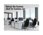 ALFORDSON Gaming Chair Office Executive Racing Footrest Seat PU Leather Cyan