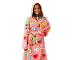 SpongeBob SquarePants Womens Hooded Robe (Pink) - NS7230