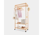 Bamboo Garment Rack With Wheels - Anko