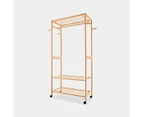 Bamboo Garment Rack With Wheels - Anko