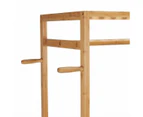 Bamboo Garment Rack With Wheels - Anko