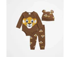 Baby Disney Bodysuit and Leggings 3 Piece Set - Brown
