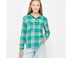 Target Long Sleeve Check Shirt - Green
