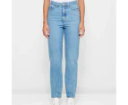 Straight High Rise Denim Jeans - Lily Loves - Blue