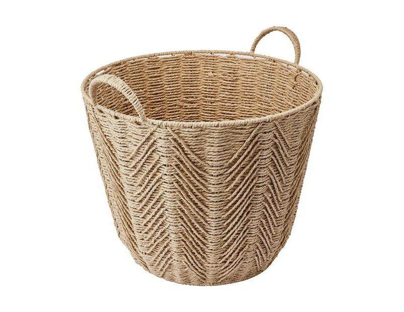 Round Herringbone Paper Rope Basket - Anko