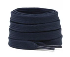 DELELE Solid Flat Shoelaces Hollow Thick Athletic Shoe Laces Strings Navy 2 Pair 63"