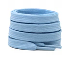 DELELE Solid Flat Shoelaces Hollow Thick Athletic Shoe Laces Strings Ligth Blue 2 Pair 39